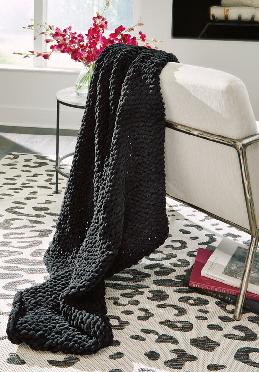 The Furniture Outlets - Ashley Furniture - Chaddon Throw (Set of 3) - Throw (3/CS) / Black - A1001061