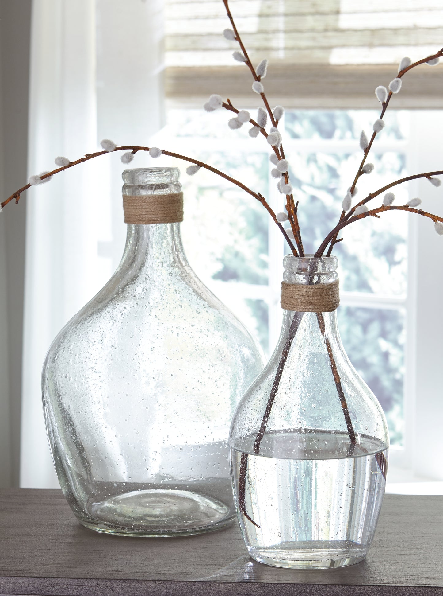 The Furniture Outlets - Ashley Furniture - Marcin Vase - Vase Set (Set of 2) / Clear - A2000246