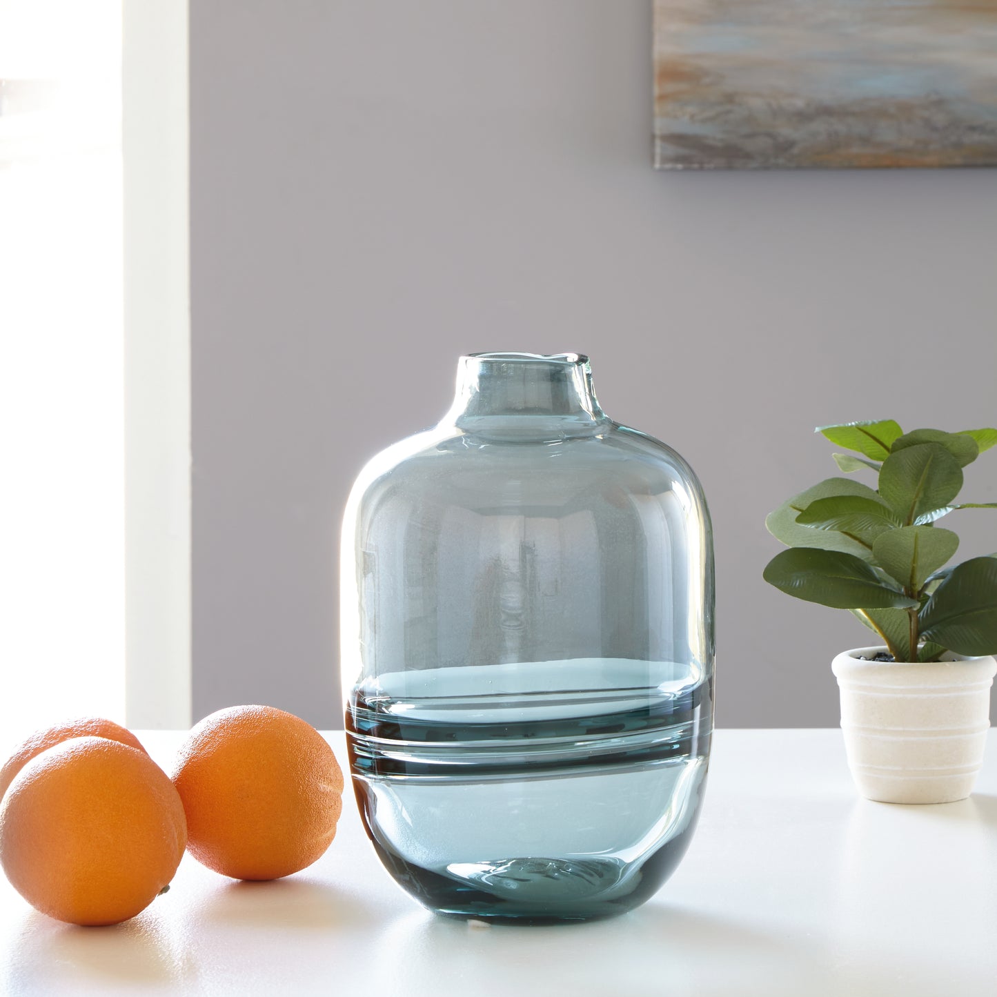 The Furniture Outlets - Ashley Furniture - Lemmitt Vase - Vase / Teal - A2000540