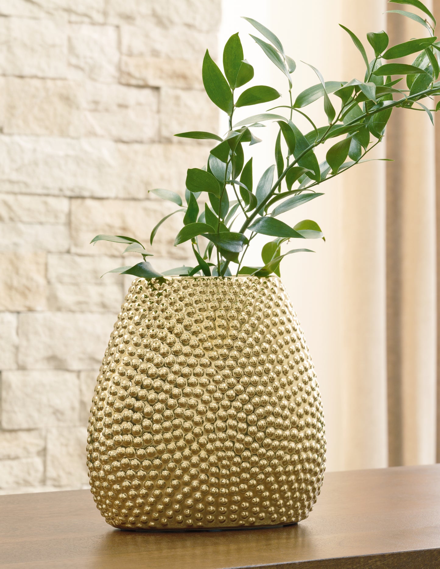 The Furniture Outlets - Ashley Furniture - Efim Vase - Vase / Gold Finish - A2000575