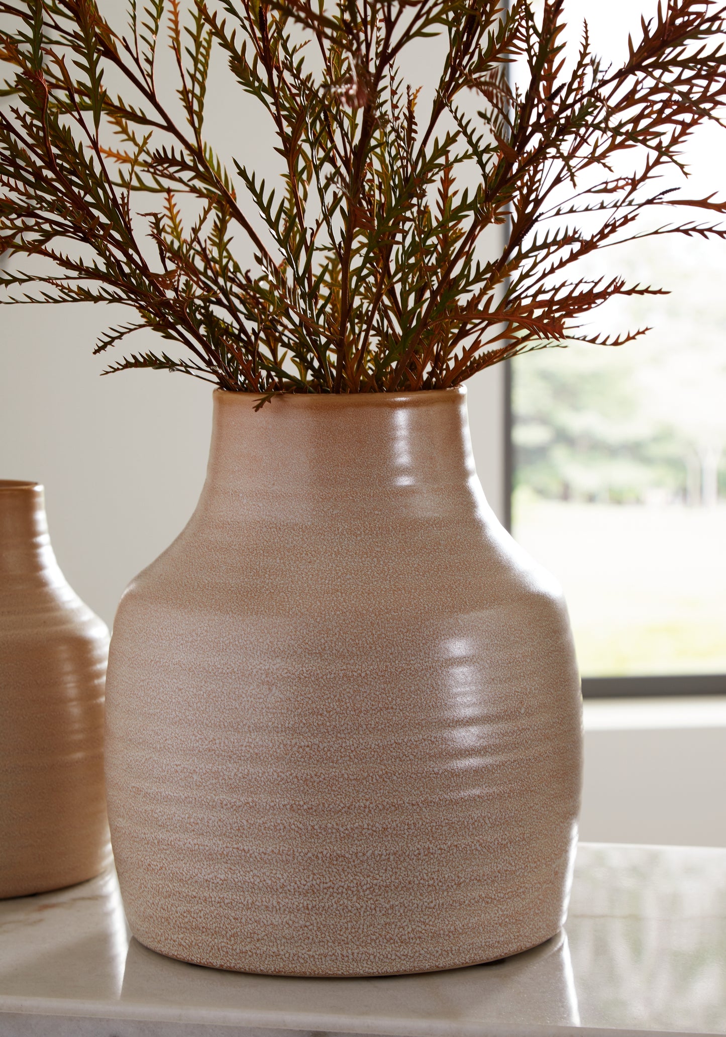 The Furniture Outlets - Ashley Furniture - Millcott Vase - Vase (2/CS) / Tan - A2000582