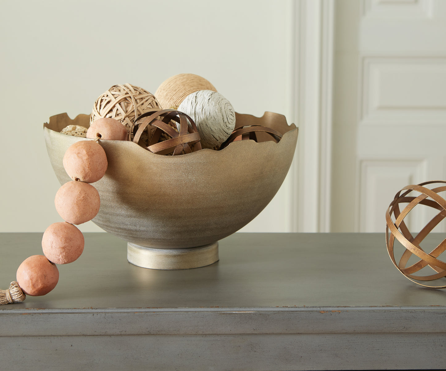 The Furniture Outlets - Ashley Furniture - Maura Bowl - Bowl / Antique Gold Finish - A2000594