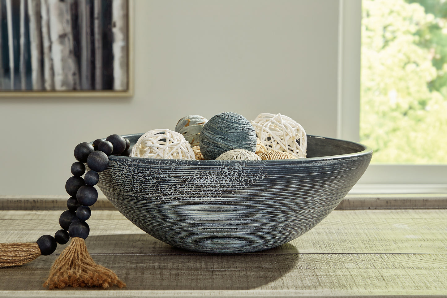 The Furniture Outlets - Ashley Furniture - Meadie Bowl - Bowl / Distressed White - A2000789