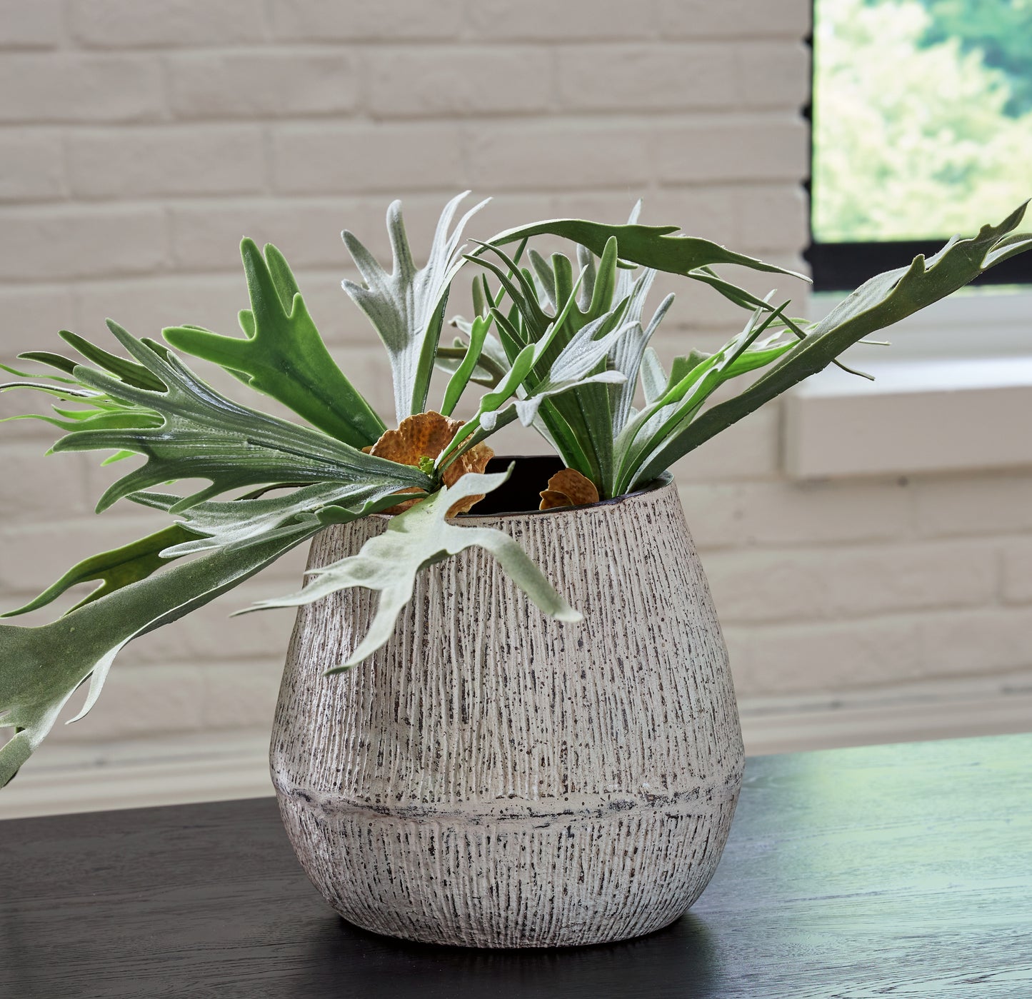 The Furniture Outlets - Ashley Furniture - Claymount Vase - Vase / Distressed Brown - A2000636