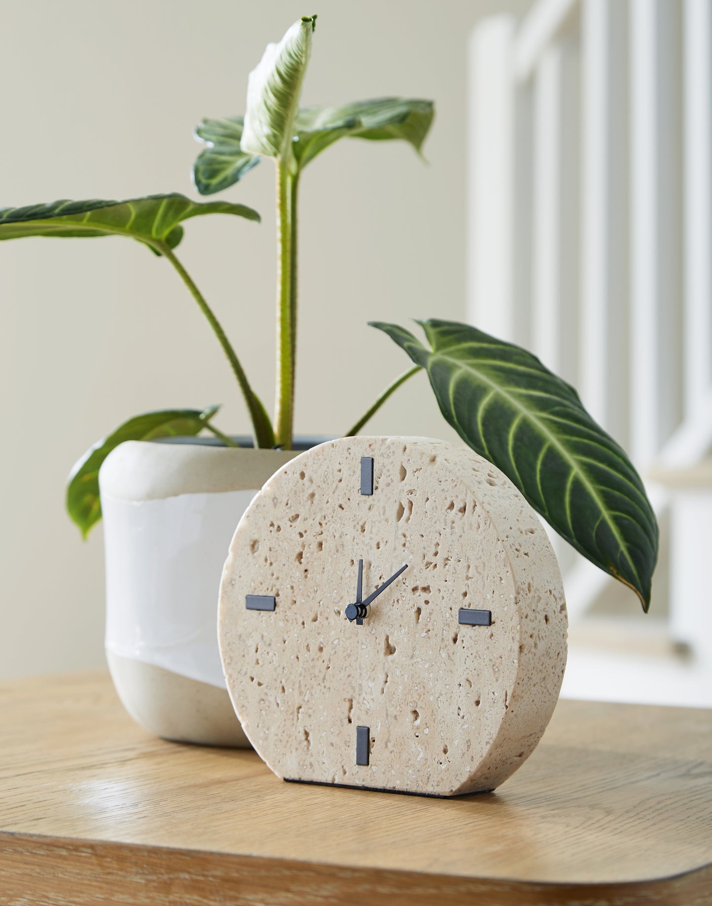 The Furniture Outlets - Ashley Furniture - Donfordson Table Clock (Set of 2) - Table Clock (2/CS) / Beige - A2000660