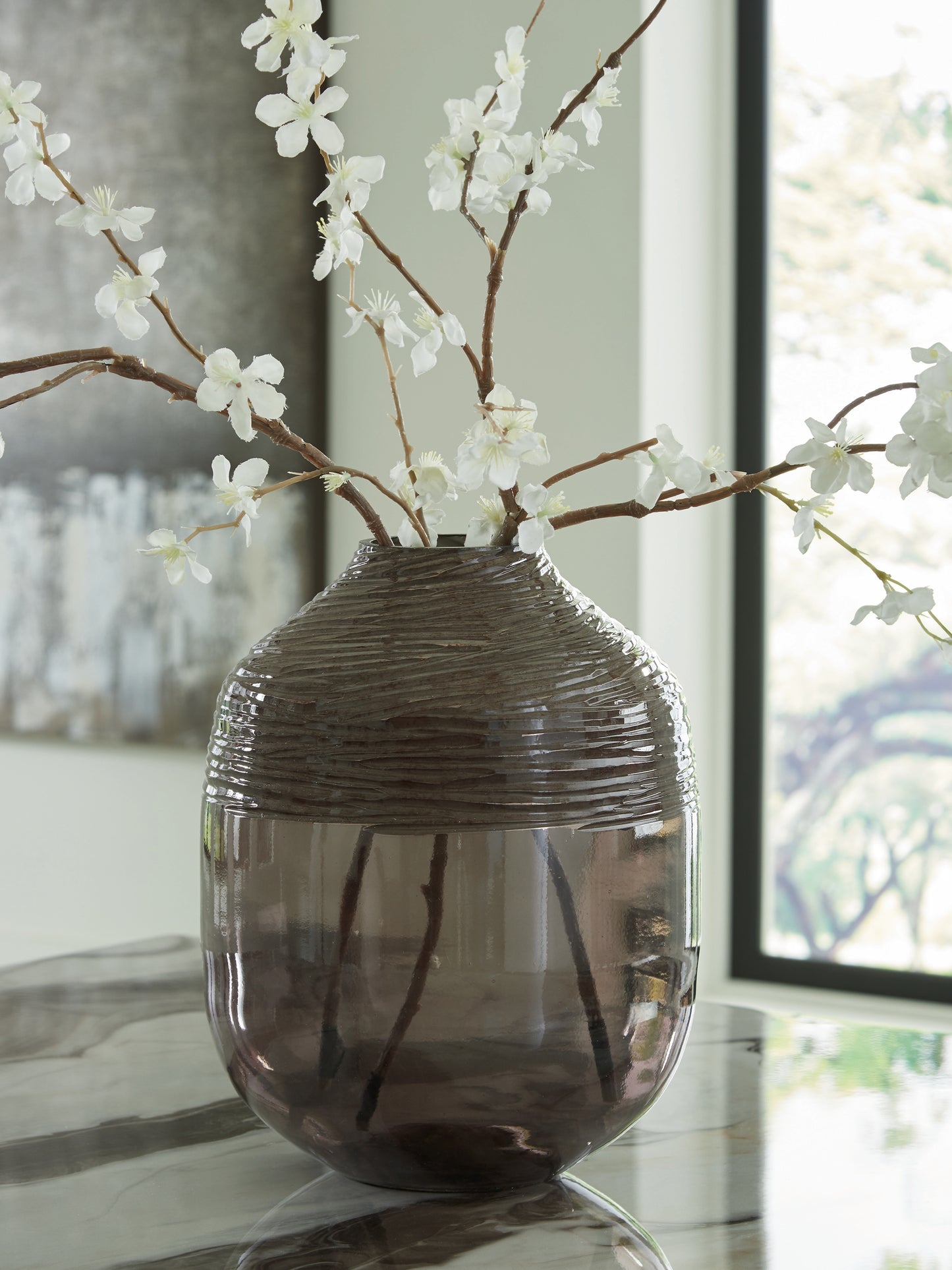 The Furniture Outlets - Ashley Furniture - Harpwick Vase - Vase / Iridescent Gray - A2000727