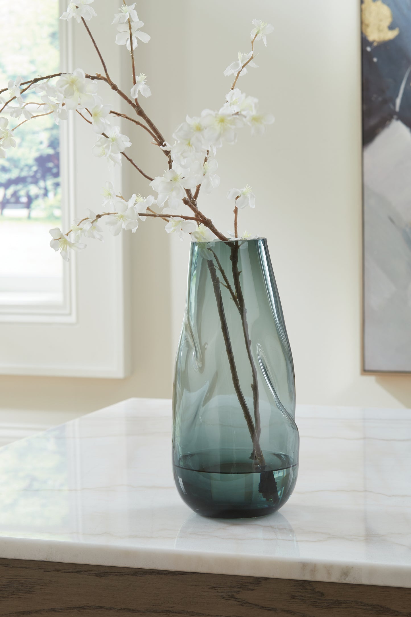 The Furniture Outlets - Ashley Furniture - Beamund Vase - Vase (2/CS) / Teal Blue - A2900011