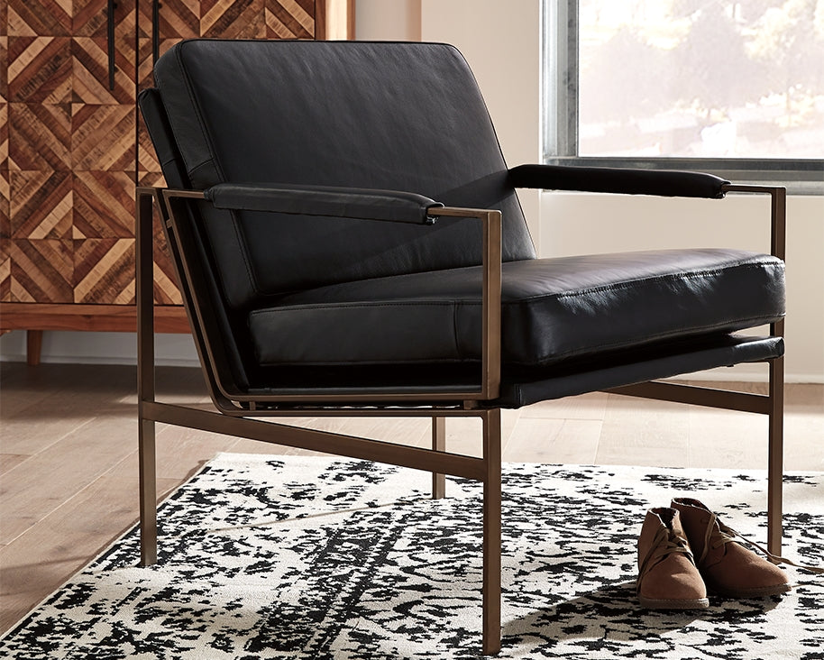 The Furniture Outlets - Ashley Furniture - Puckman Accent Chair - Accent Chair / Black - A3000192