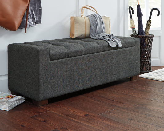 The Furniture Outlets - Ashley Furniture - Cortwell Storage Bench - Storage Bench / Gray / 54"W x 18"D x 18"H - A3000224