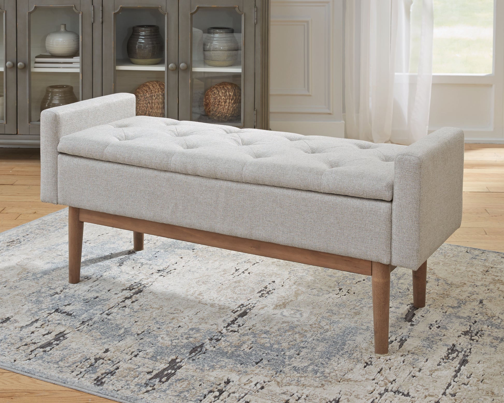 The Furniture Outlets - Ashley Furniture - Briarson Storage Bench - Storage Bench / Beige/Brown / 50"W x 18"D x 22"H - A3000247
