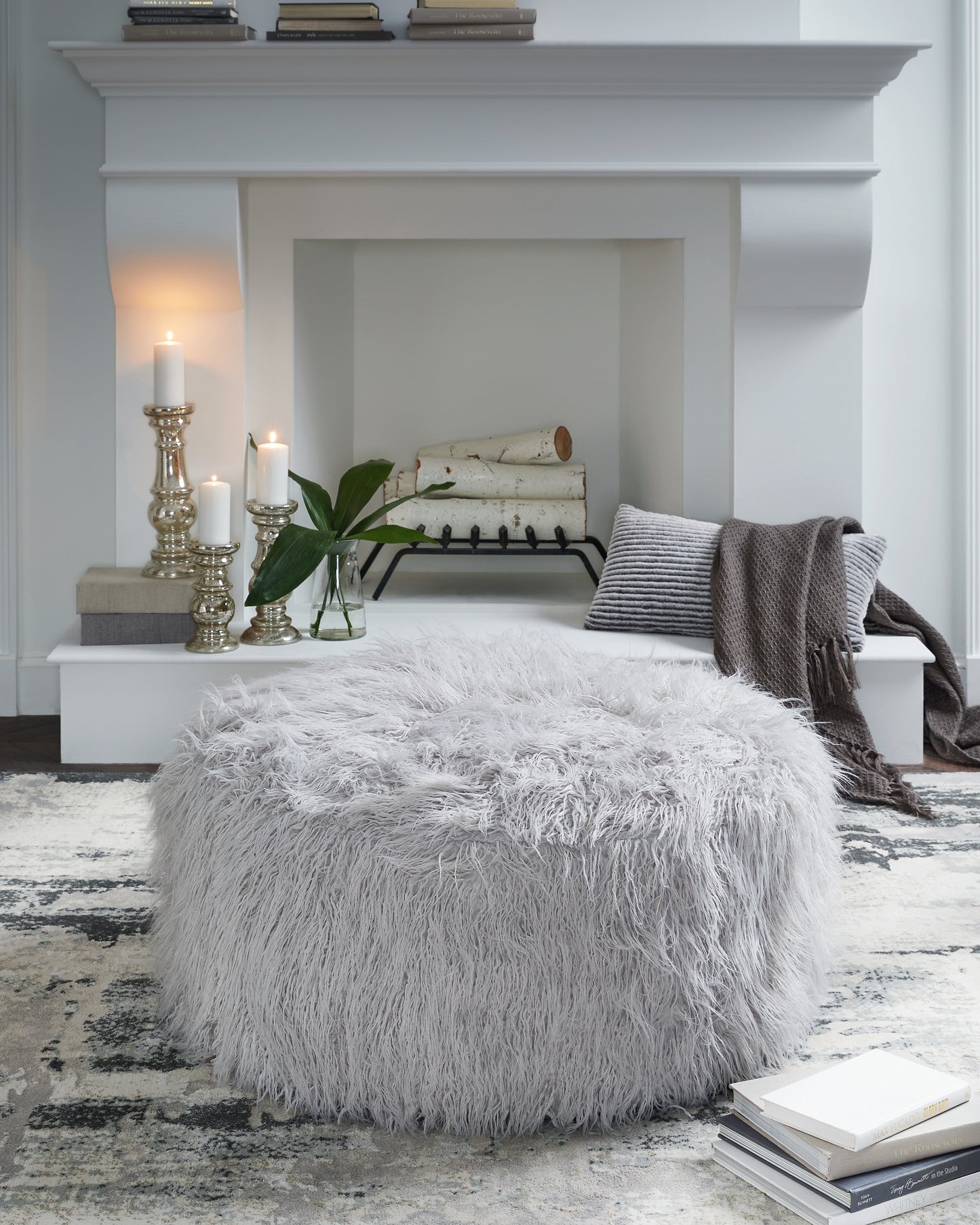 The Furniture Outlets - Ashley Furniture - Galice Living Room - Oversized Accent Ottoman / White - A3000334