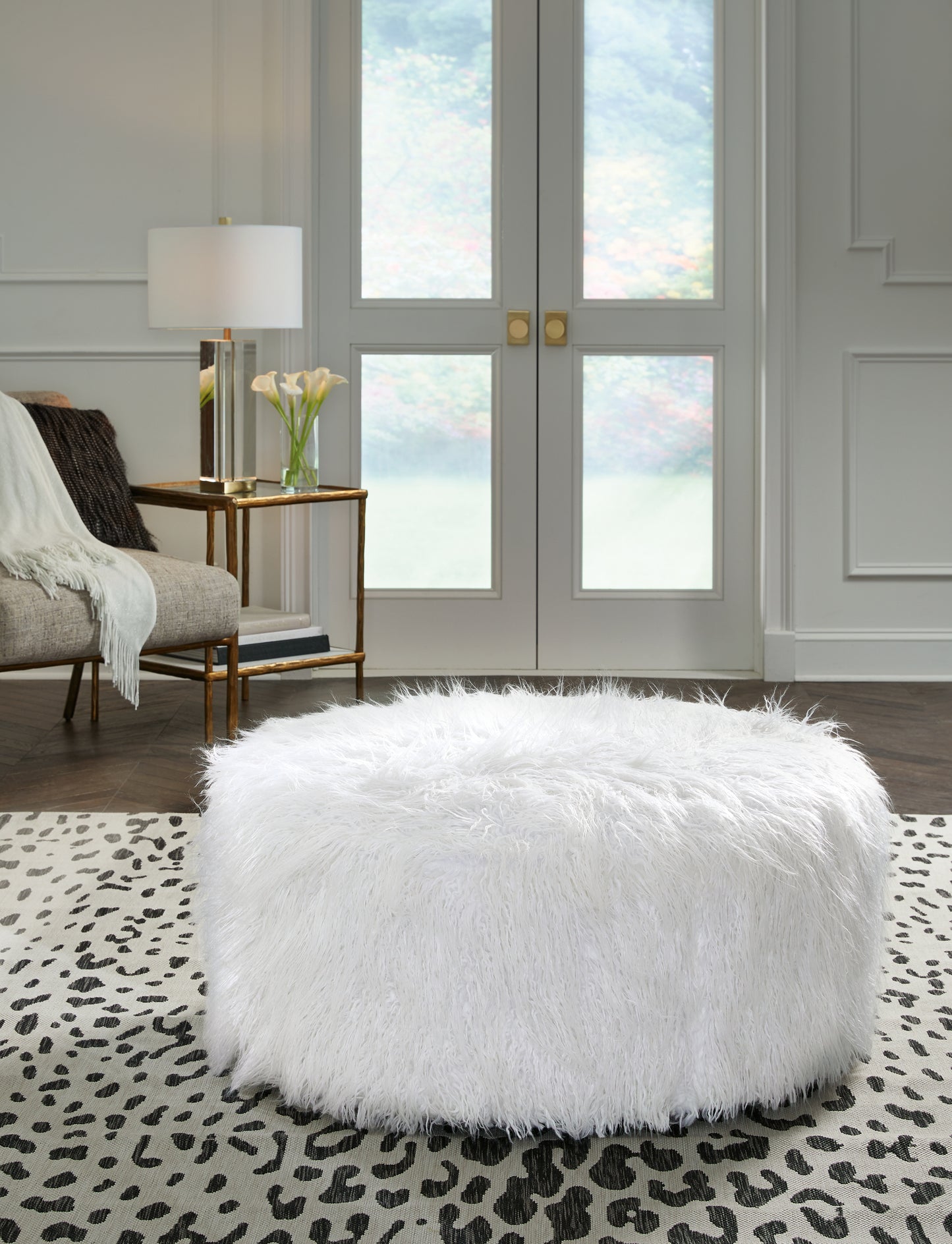 The Furniture Outlets - Ashley Furniture - Galice Living Room - Oversized Accent Ottoman / White - A3000334