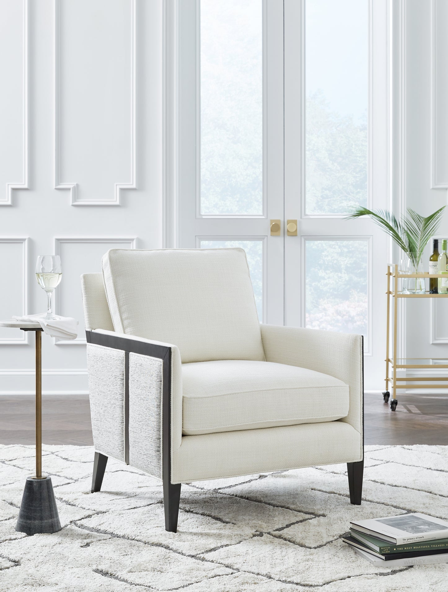 The Furniture Outlets - Ashley Furniture - Ardenworth Accent Chair - Accent Chair / Black/Ivory - A3000647
