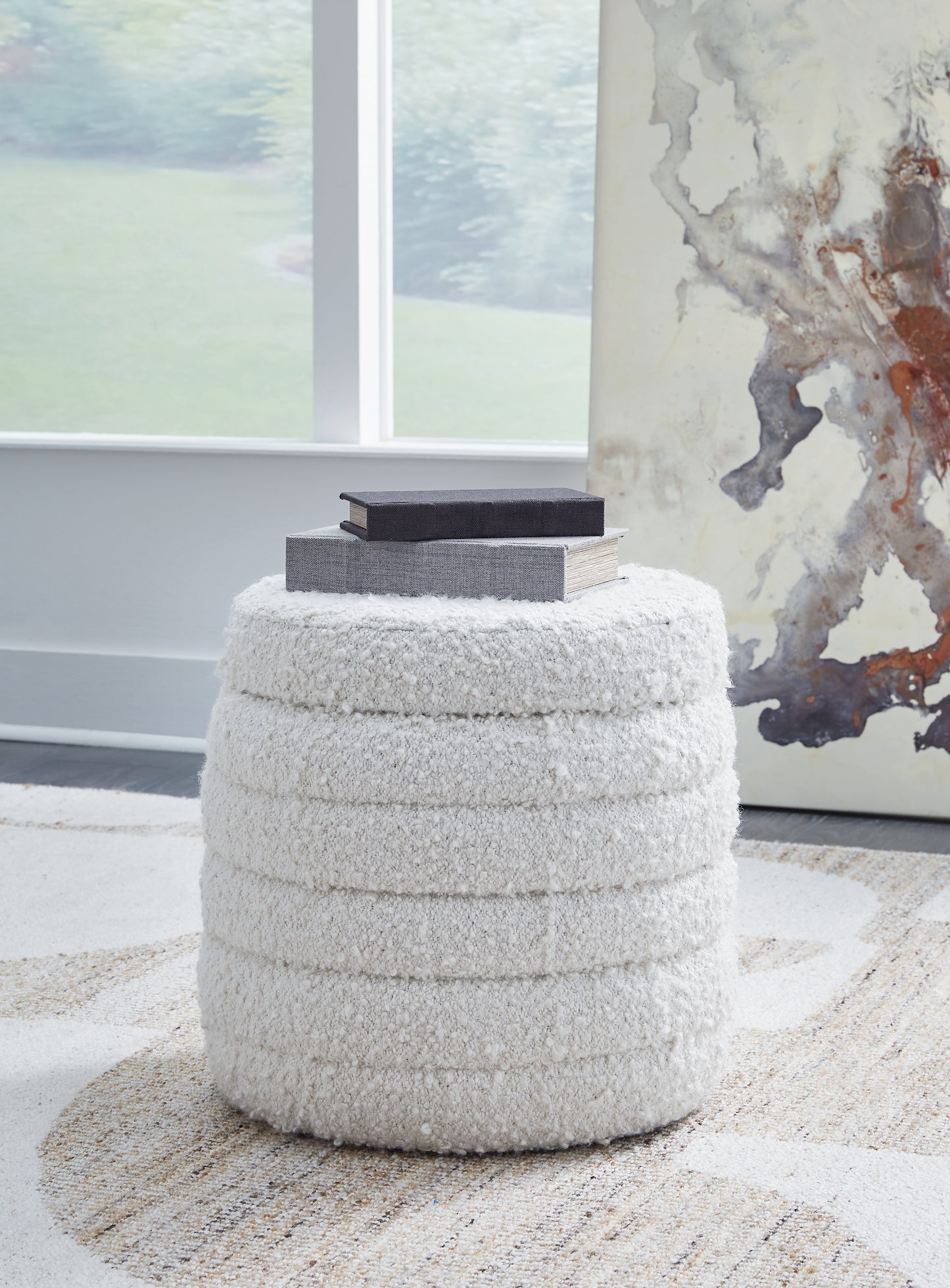 The Furniture Outlets - Ashley Furniture - Duntler Living Room - Storage Ottoman / Ivory - A3000678