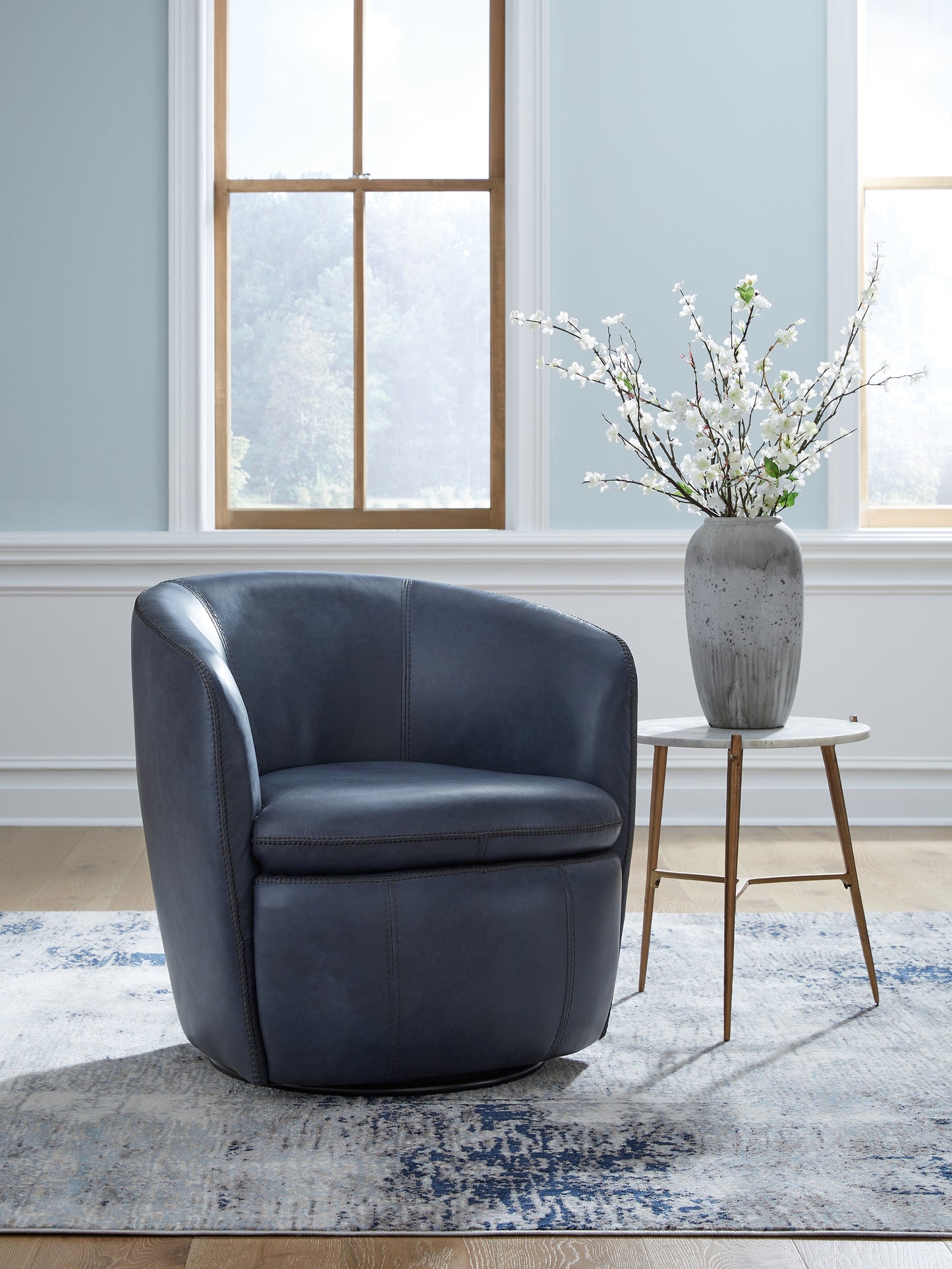The Furniture Outlets - Ashley Furniture - Kierreys Swivel Accent Chair - Swivel Accent Chair / Ocean - A3000701