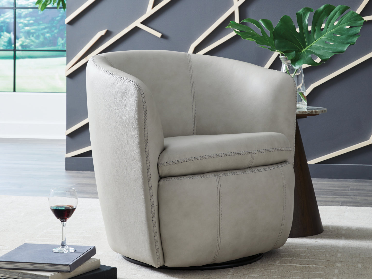 The Furniture Outlets - Ashley Furniture - Kierreys Swivel Accent Chair - Swivel Accent Chair / Bone - A3000703