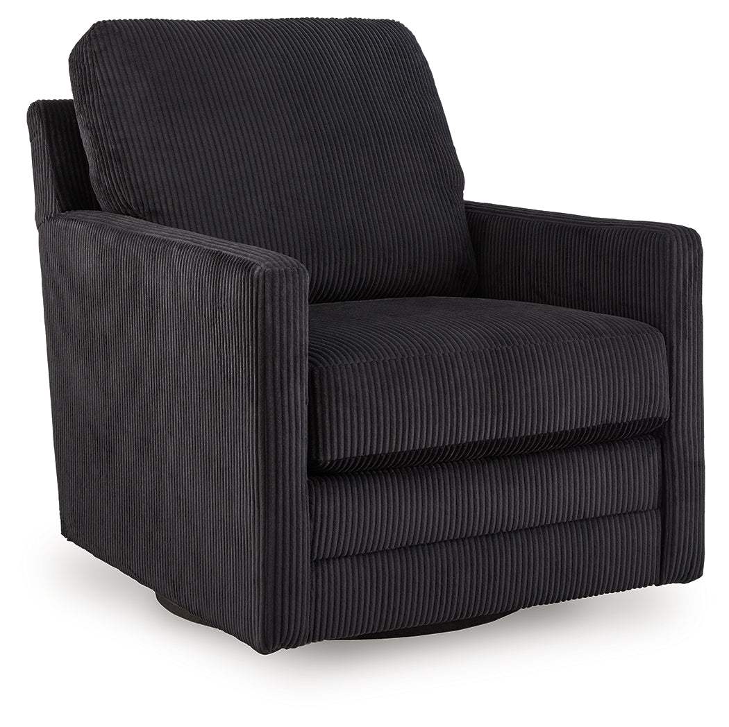 The Furniture Outlets - Ashley Furniture - Icaman Swivel Accent Chair - Swivel Accent Chair / Onyx - A3000726