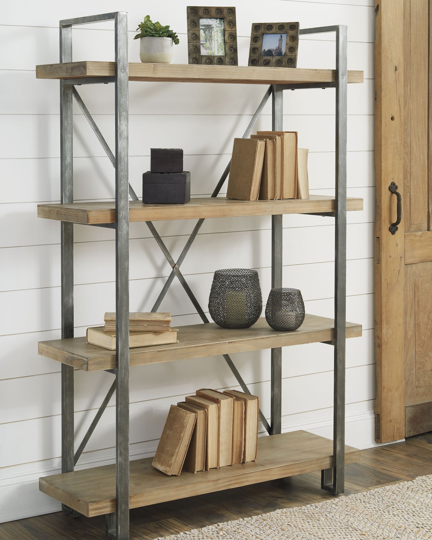 The Furniture Outlets - Ashley Furniture - Forestmin Bookcase - Bookcase / Brown/Black - A4000045
