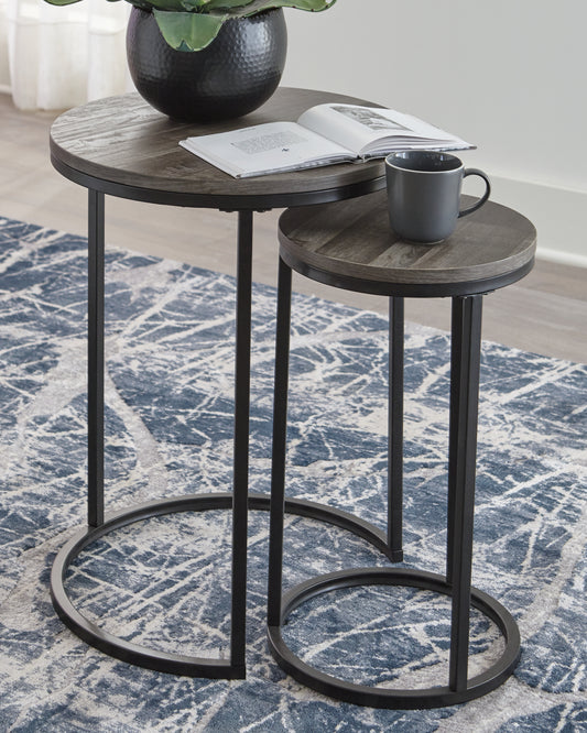 The Furniture Outlets - Ashley Furniture - Briarsboro Accent Table (Set of 2) - Accent Table Set (Set of 2) / Black/Gray - A4000231