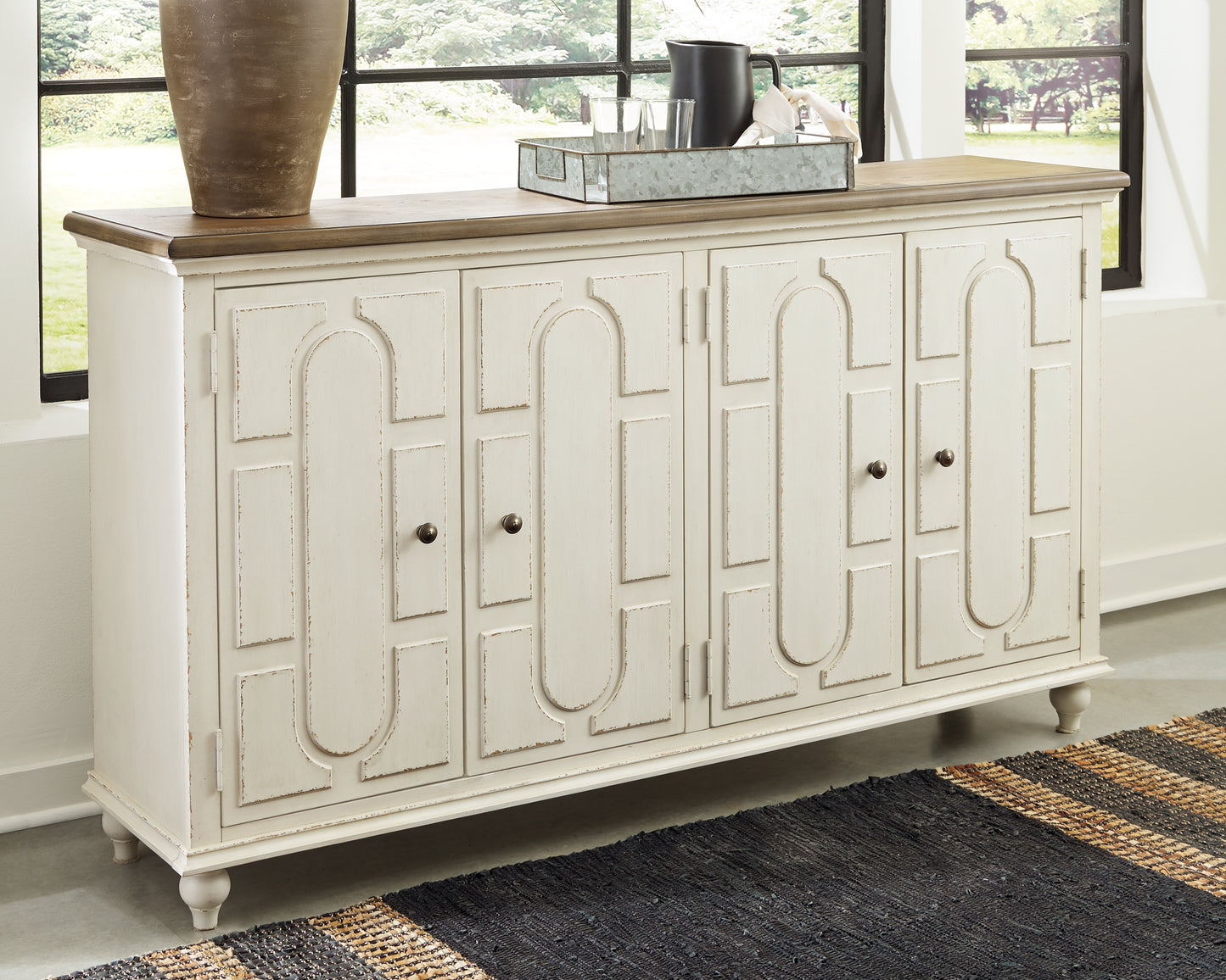 The Furniture Outlets - Ashley Furniture - Roranville Accent Cabinet - Accent Cabinet / Antique White - A4000268