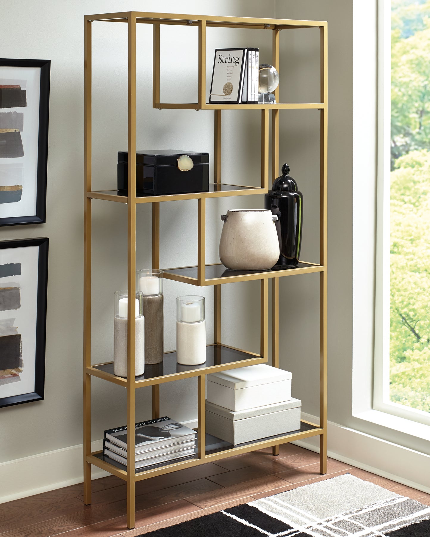The Furniture Outlets - Ashley Furniture - Frankwell Bookcase - Bookcase / Brown/Black - A4000021