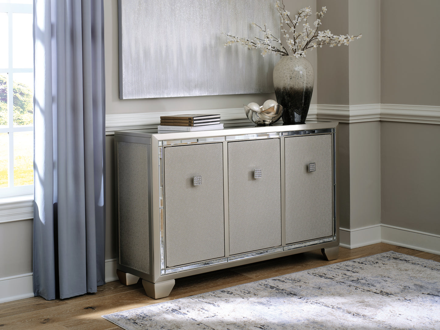 The Furniture Outlets - Ashley Furniture - Chaseton Accent Cabinet - Accent Cabinet / Champagne - A4000335
