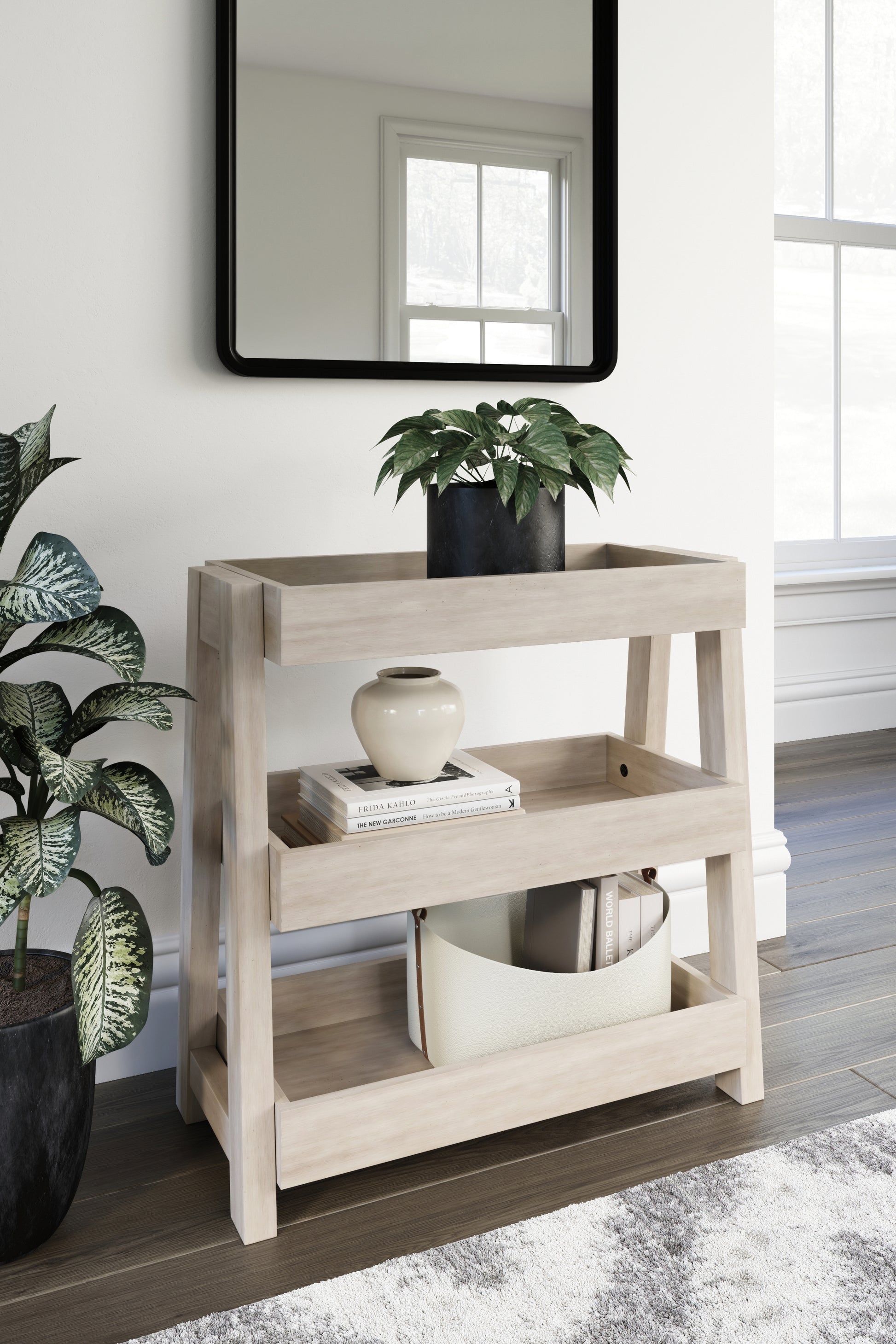 The Furniture Outlets - Ashley Furniture - Blariden Shelf Accent Table - Shelf Accent Table / Light Tan - A4000368