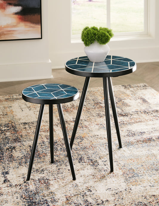 The Furniture Outlets - Ashley Furniture - Clairbelle Accent Table (Set of 2) - Accent Table (Set of 2) / Teal - A4000523