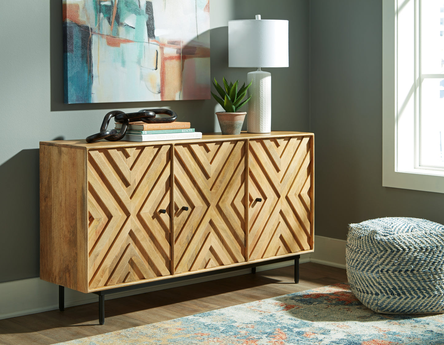 The Furniture Outlets - Ashley Furniture - Cadewick Accent Cabinet - Accent Cabinet / Natural - A4000570