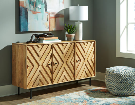 The Furniture Outlets - Ashley Furniture - Cadewick Accent Cabinet - Accent Cabinet / Natural - A4000570