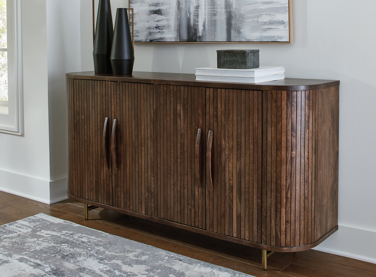 The Furniture Outlets - Ashley Furniture - Amickly Accent Cabinet - Accent Cabinet / Dark Brown - A4000571