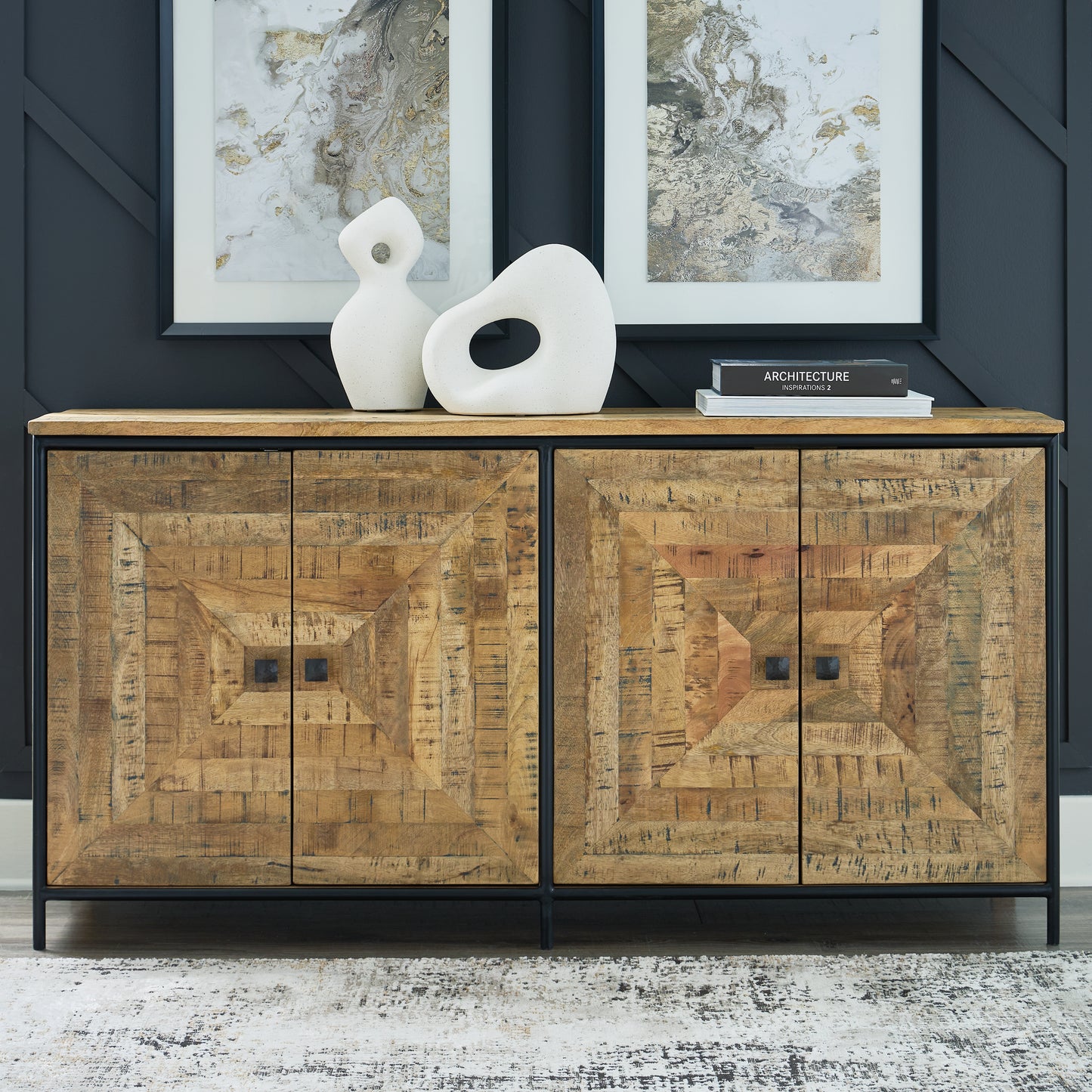 The Furniture Outlets - Ashley Furniture - Camney Accent Cabinet - Accent Cabinet / Brown/Black - A4000581