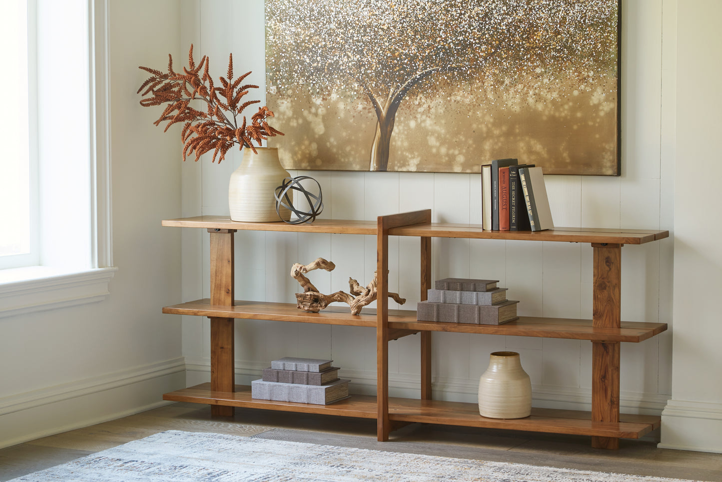 The Furniture Outlets - Ashley Furniture - Fayemour Console Sofa Table - Console Sofa Table / Brown - A4000593