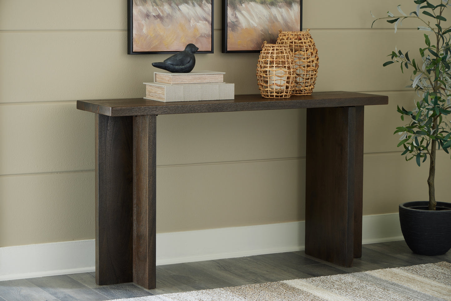 The Furniture Outlets - Ashley Furniture - Jalenry Console Sofa Table - Console Sofa Table / Grayish Brown - A4000596
