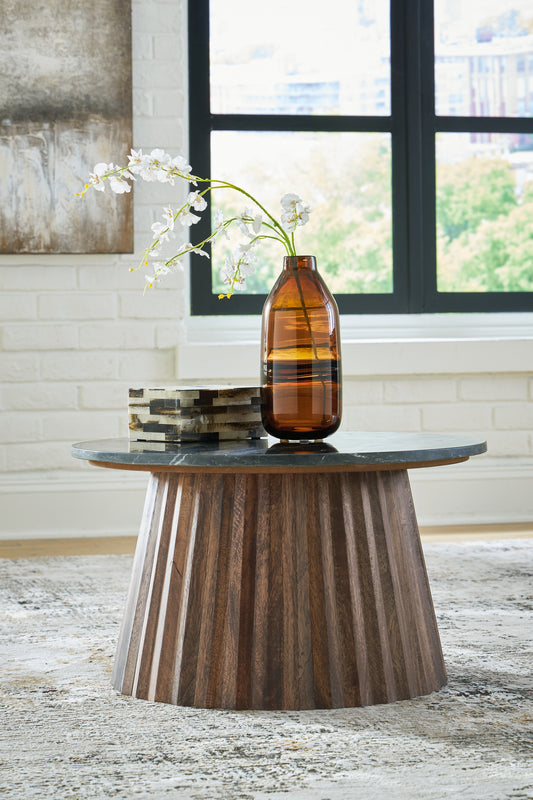 The Furniture Outlets - Ashley Furniture - Ceilby Accent Coffee Table - Accent Cocktail Table / Black/Brown - A4000601