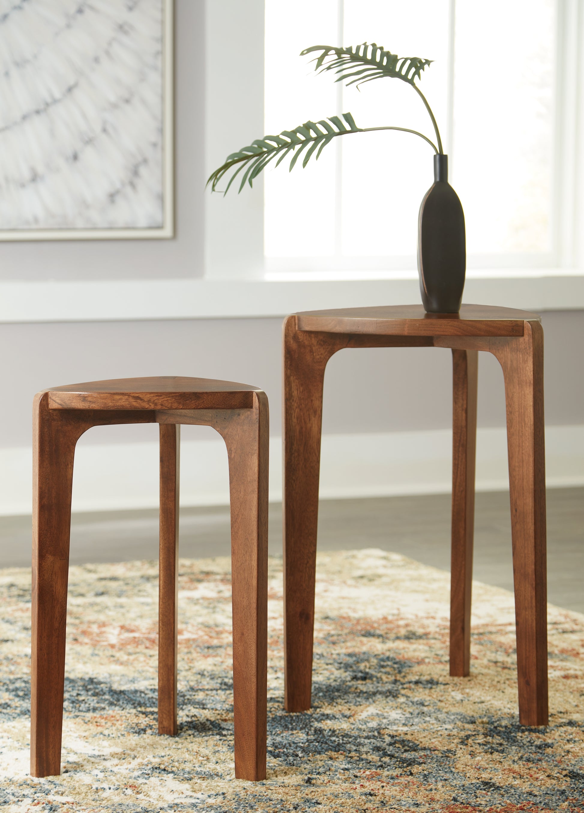 The Furniture Outlets - Ashley Furniture - Brynnleigh Accent Table (Set of 2) - Accent Table Set (Set of 2) / Medium Brown - A4000607