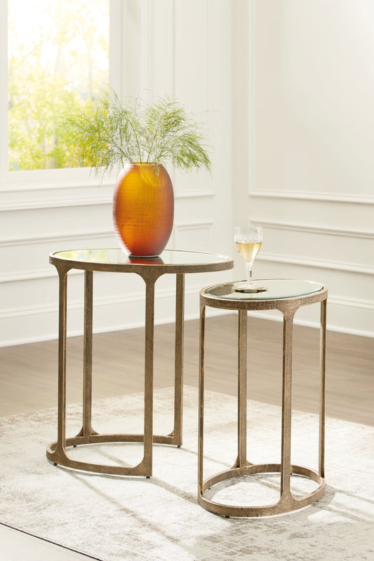 The Furniture Outlets - Ashley Furniture - Irmaleigh Accent Table (Set of 2) - Accent Table Set (Set of 2) / Antique Gold Finish - A4000624