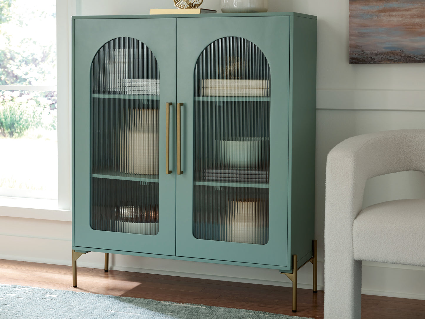 The Furniture Outlets - Ashley Furniture - Adwen Accent Cabinet - Accent Cabinet / Light Green - A4000665