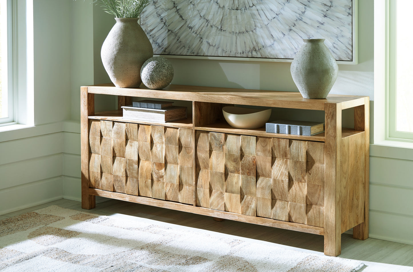The Furniture Outlets - Ashley Furniture - Hudwick Accent Cabinet - Accent Cabinet / Natural Brown - A4000672