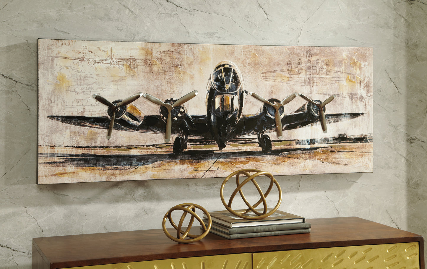 The Furniture Outlets - Ashley Furniture - Kalene Wall Decor - Wall Art / Brown/Black - A8000152