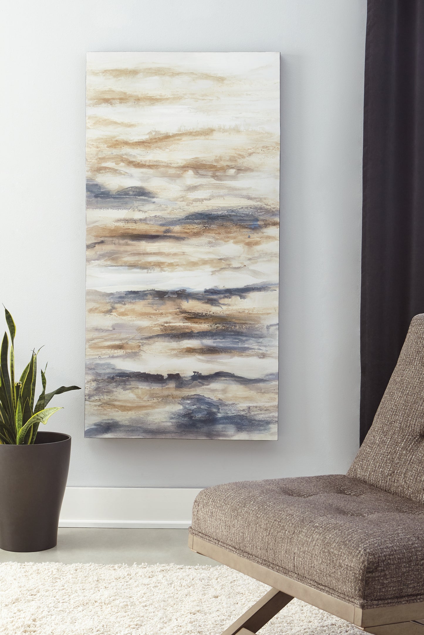 The Furniture Outlets - Ashley Furniture - Joely Wall Decor - Wall Art / Blue/Tan - A8000277