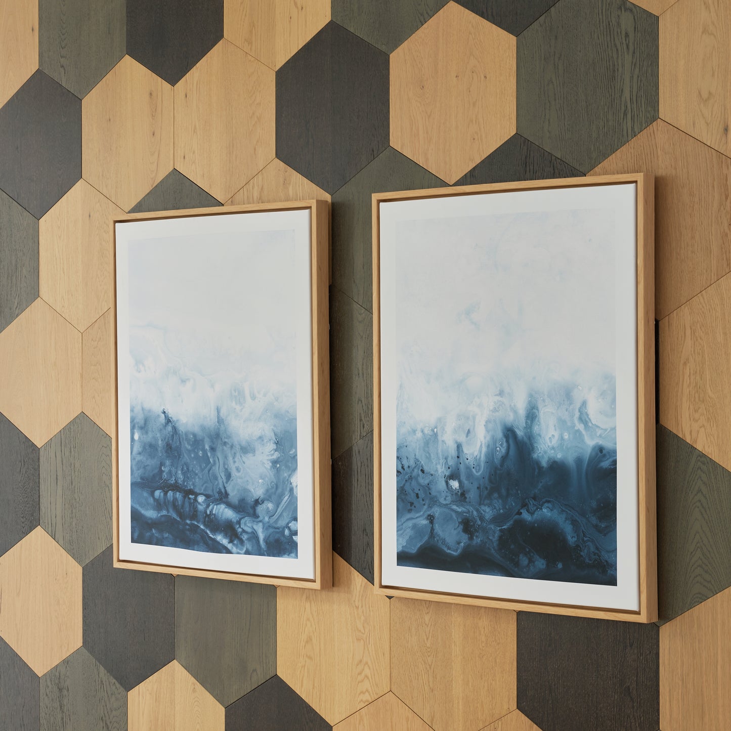 The Furniture Outlets - Ashley Furniture - Holport Wall Decor - Wall Art Set (Set of 2) / Blue/White - A8000368