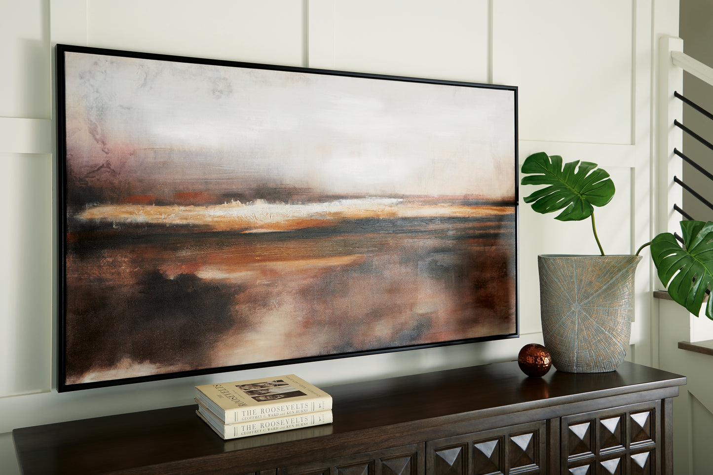The Furniture Outlets - Ashley Furniture - Drewland Wall Decor - Wall Art / Black/Brown/Orange - A8000375