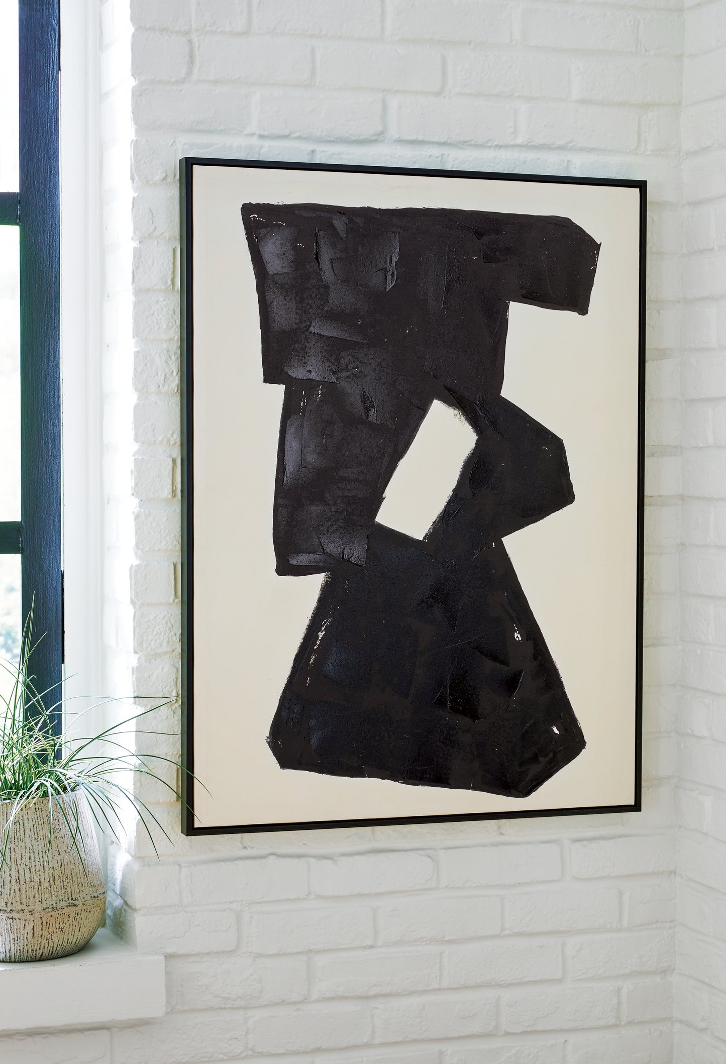 The Furniture Outlets - Ashley Furniture - Garviery Wall Decor - Wall Art / Black/Cream - A8000385