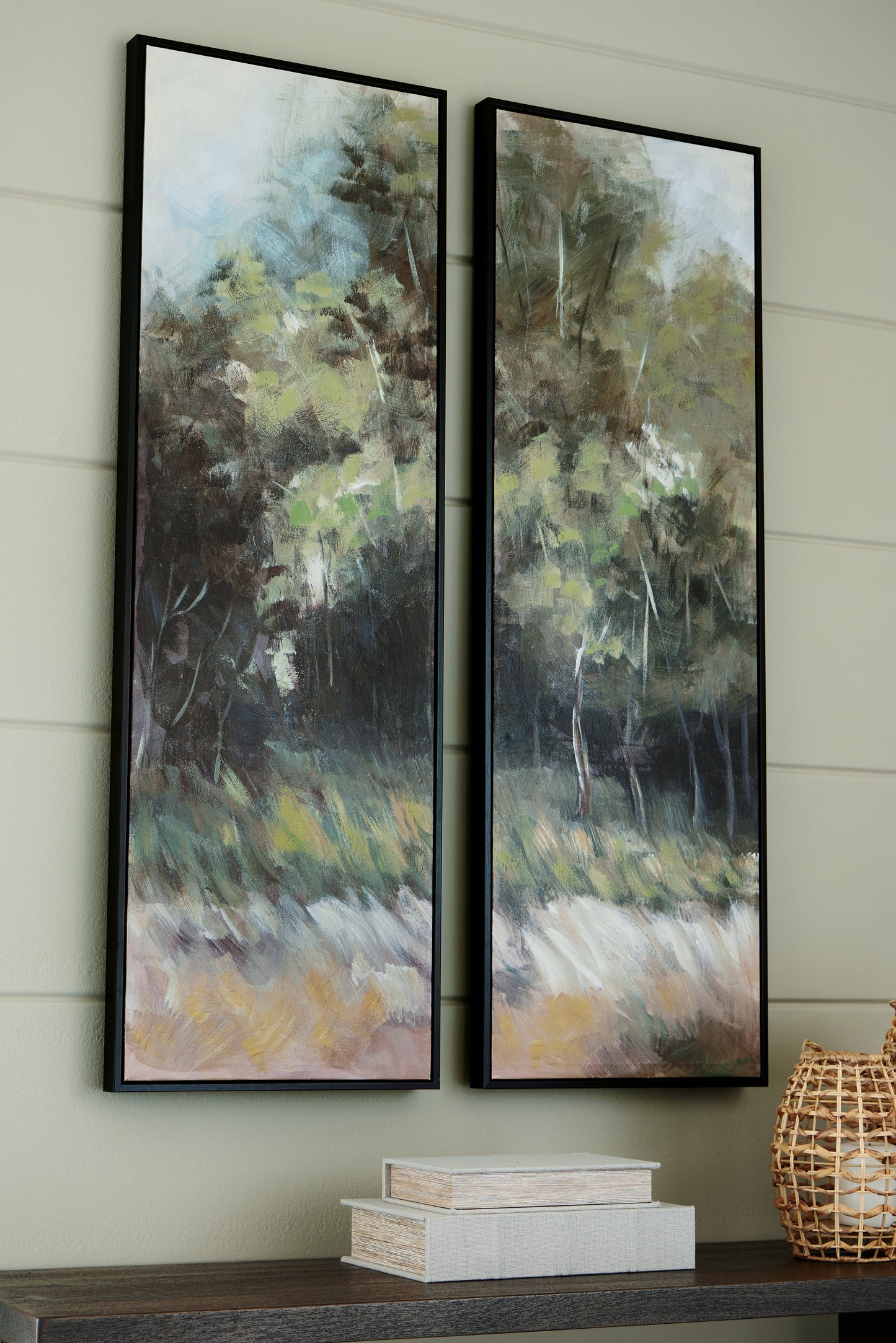 The Furniture Outlets - Ashley Furniture - Dansot Wall Decor - Wall Art Set (Set of 2) / Green/Brown - A8000393