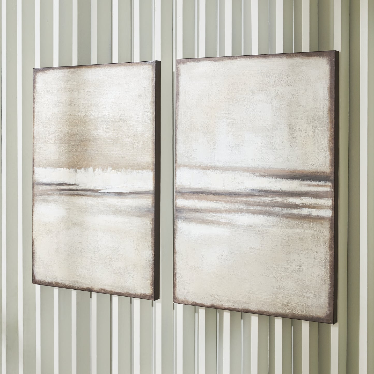 The Furniture Outlets - Ashley Furniture - Brockdunn Wall Decor - Wall Art Set (Set of 2) / Tan/Brown - A8000403