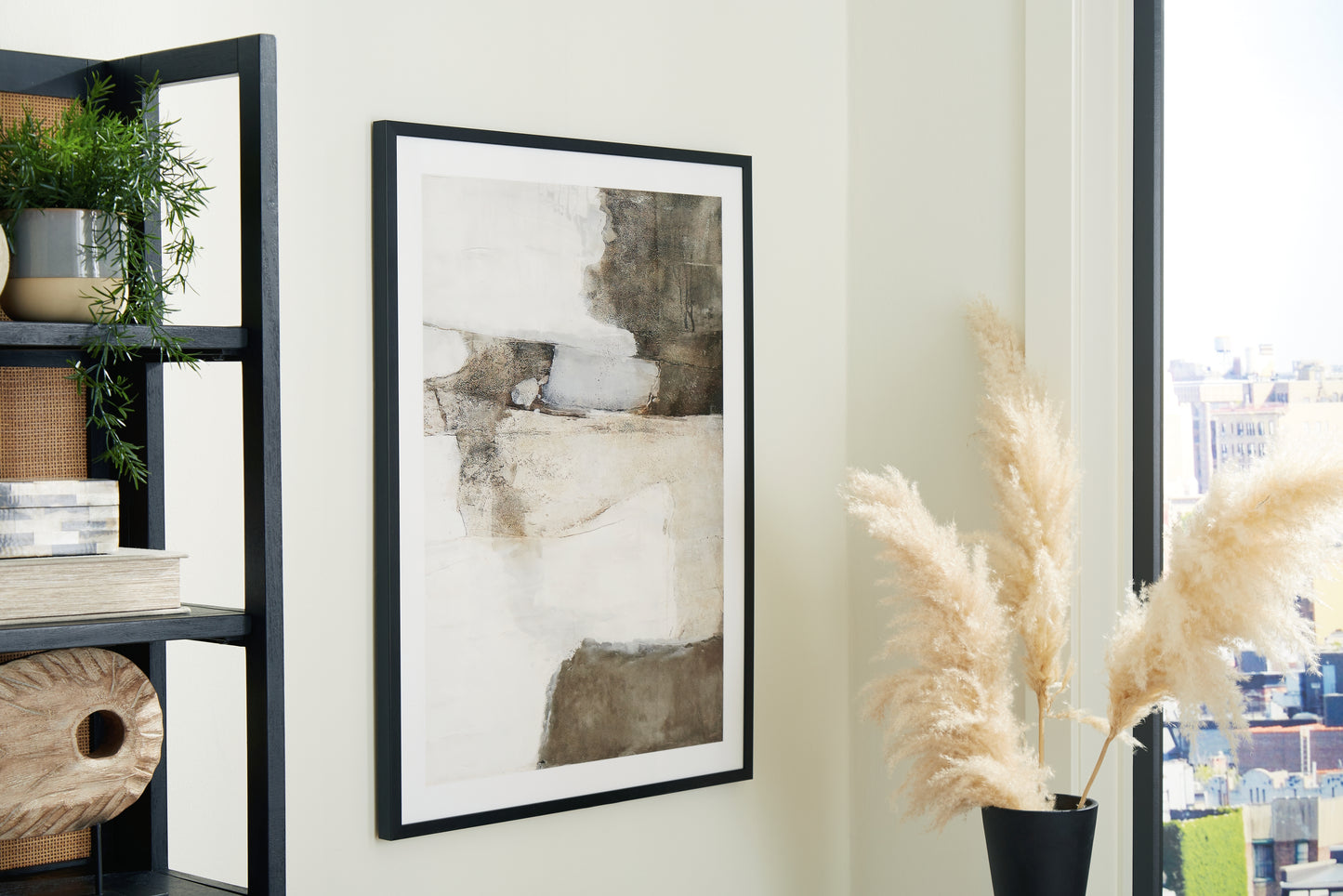 The Furniture Outlets - Ashley Furniture - Aldricton Wall Decor - Wall Art / Brown/White - A8000406