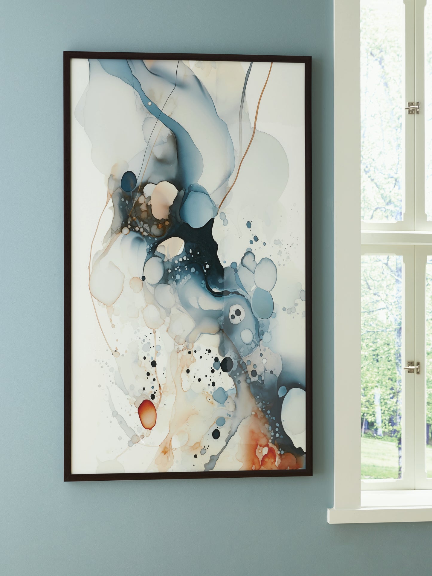 The Furniture Outlets - Ashley Furniture - Foxenburg Wall Decor - Wall Art / Blue/Amber/White - A8000432