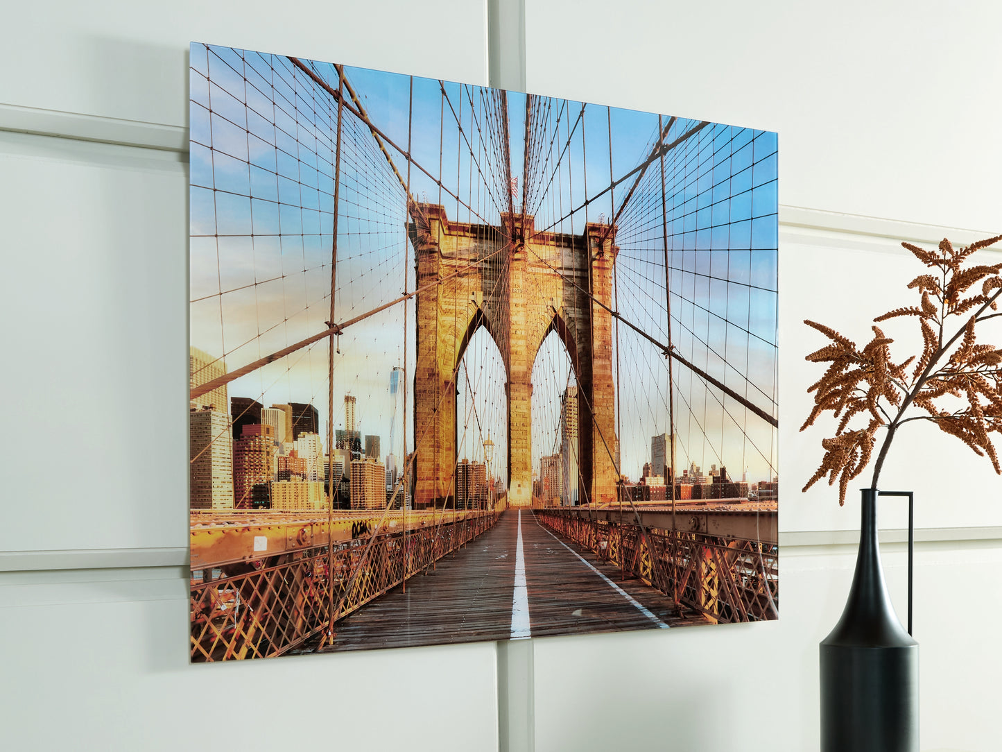 The Furniture Outlets - Ashley Furniture - Shayward Wall Decor - Wall Art / Blue/Amber - A8000435