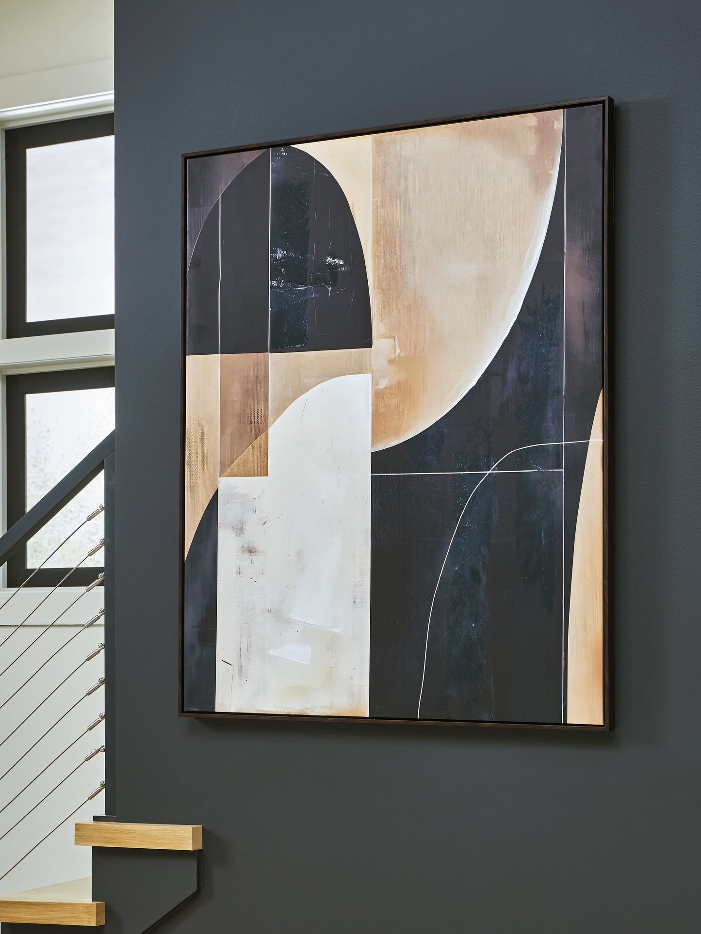 The Furniture Outlets - Ashley Furniture - Ewanford Wall Decor - Wall Art / Black/Brown/Tan - A8000464